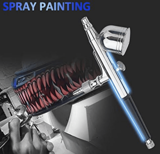 Multi-purpose Professional 0.3mm Airbrush Air Compressor Kit Max 30PSI Air Pump Set for Model Making DIY Art Painting - Image 2